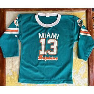 Vintage 80s Hutch Miami Dolphins 13 Jersey Youth Medium Women XS
